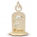 Lesena svečka Nagelj v spomin